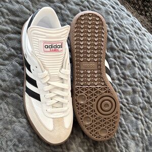 adidas Samba Sneakers in White, Black & Gum
